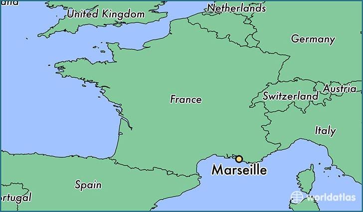 ipakita sa Marseille sa pransya mapa