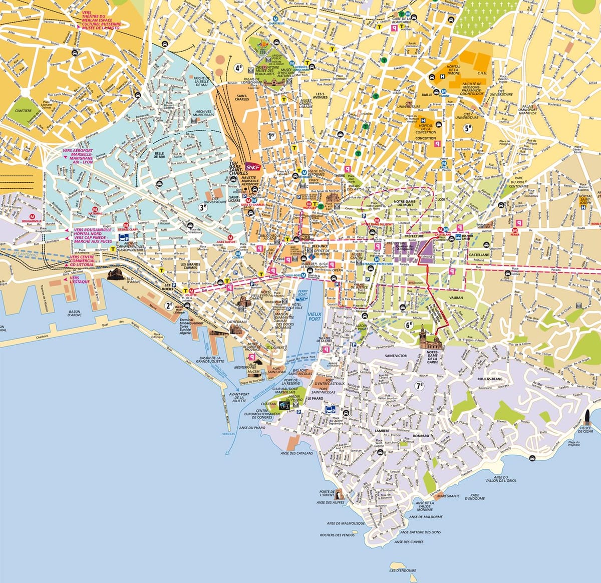 mapa ng Marseille estado