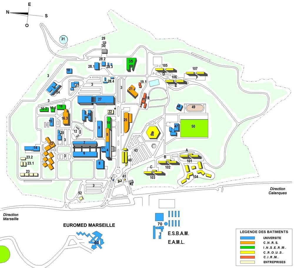 mapa ng Marseille paaralan