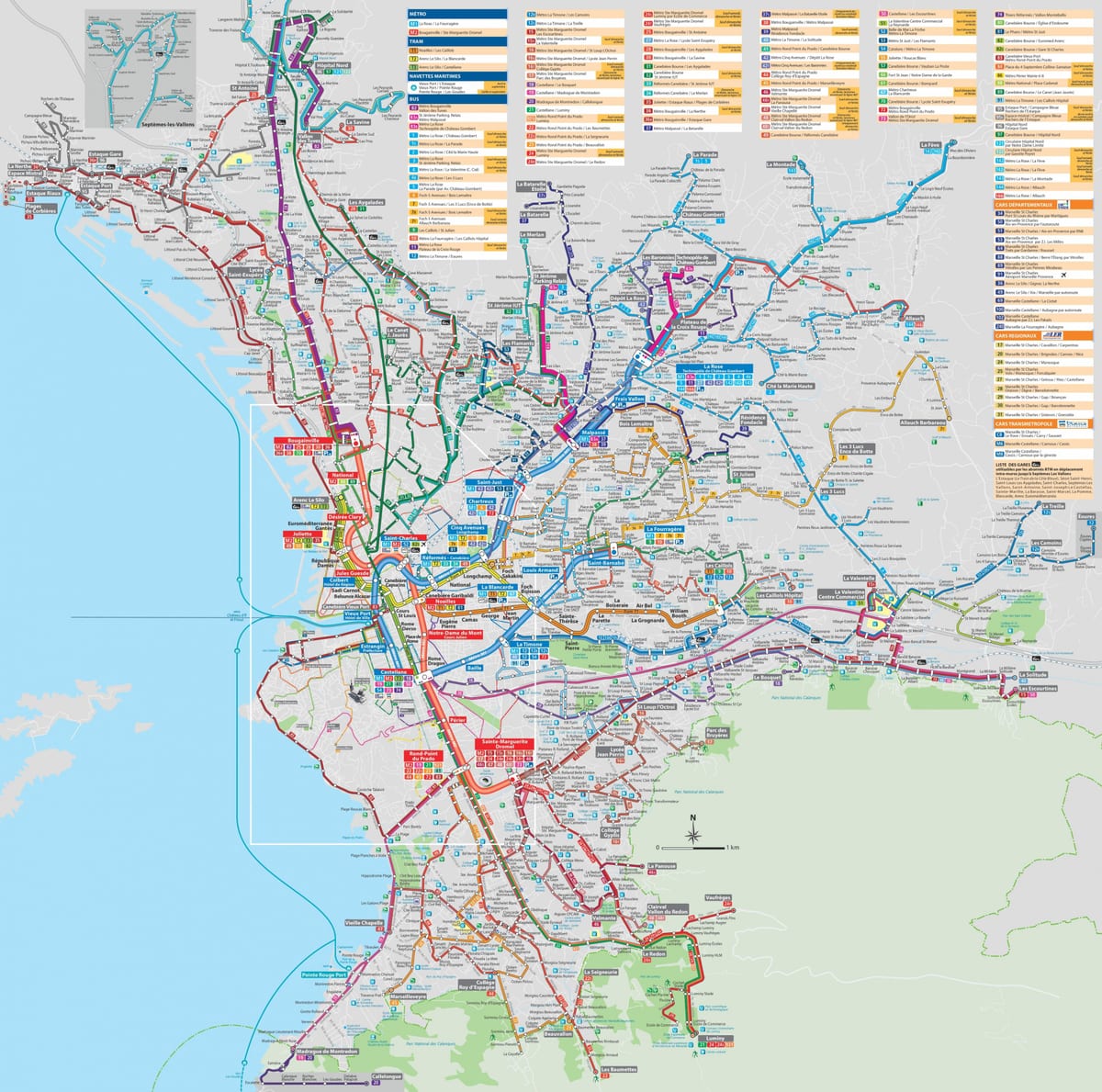 Marseille transportasyon sa mapa