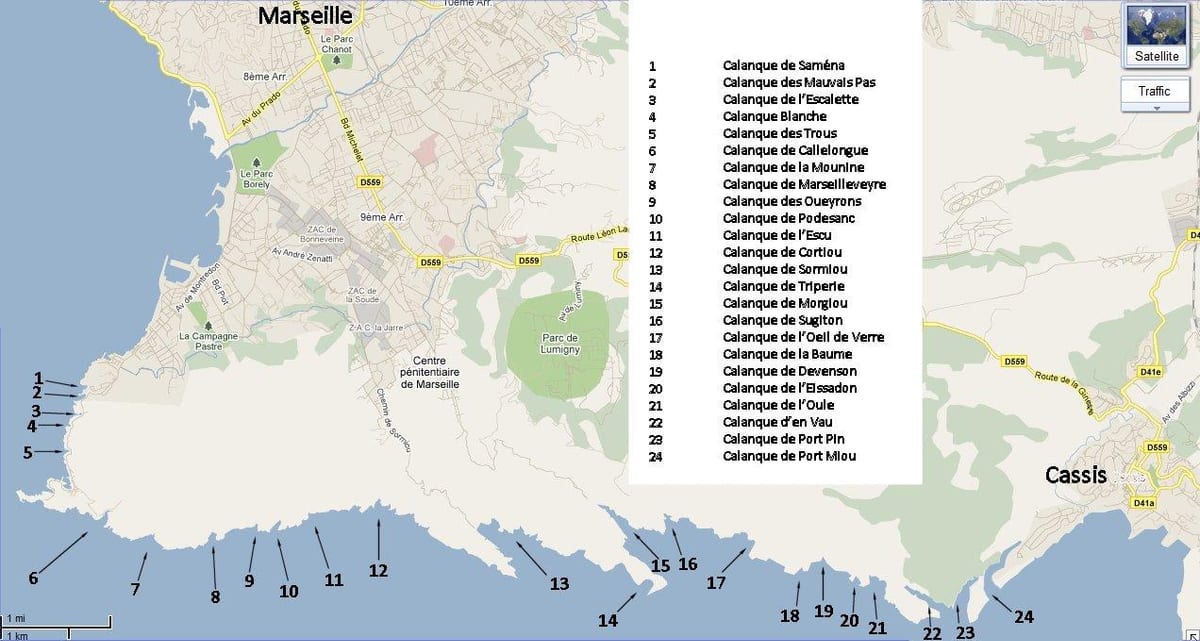 mapa ng Marseille park