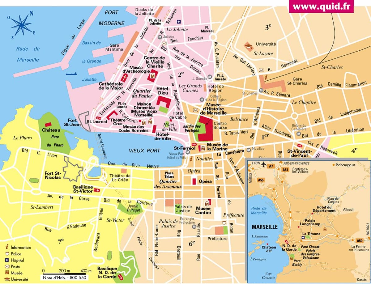 port ng Marseille mapa