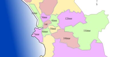 Mapa ng Marseille arrondissement