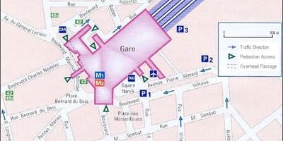 Marseille railway station mapa