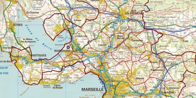 Mapa ng kalsada Marseille