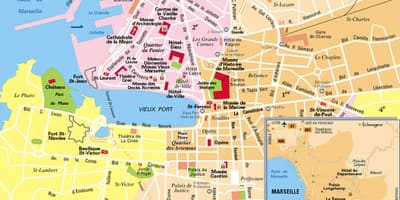 Marseille sa pransya mapa ng lungsod