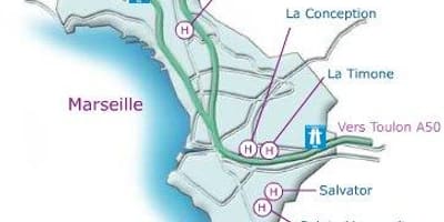 Mapa ng Marseille sa ospital