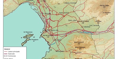 Topographic mapa ng Marseille